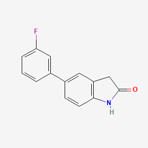 molecular formula C14H10FNO B11880848 5-(3-Fluorophenyl)indolin-2-one 