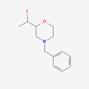 molecular formula C13H18FNO B11880862 4-Benzyl-2-(1-fluoroethyl)morpholine 