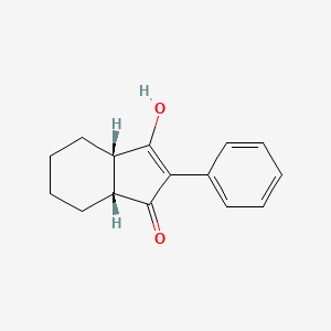 molecular formula C15H16O2 B11880907 Cis-3-hydroxy-2-phenyl-3a,4,5,6,7,7a-hexahydro-1H-inden-1-one 