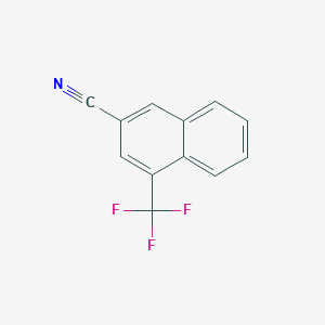 molecular formula C12H6F3N B11880908 4-(Trifluoromethyl)-2-naphthonitrile 