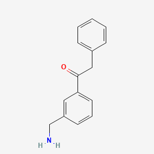 molecular formula C15H15NO B11880938 1-(3-(Aminomethyl)phenyl)-2-phenylethanone CAS No. 1017781-67-7