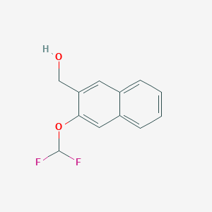 molecular formula C12H10F2O2 B11880960 2-(Difluoromethoxy)naphthalene-3-methanol CAS No. 1261488-19-0