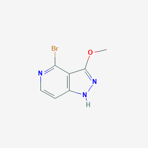 molecular formula C7H6BrN3O B11880980 4-Bromo-3-methoxy-1H-pyrazolo[4,3-c]pyridine 