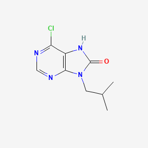 molecular formula C9H11ClN4O B11880985 6-Chloro-9-isobutyl-7H-purin-8(9H)-one 