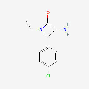 3-Amino-4-(4-chlorophenyl)-1-ethylazetidin-2-one