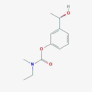 molecular formula C12H17NO3 B11881003 Carbamic acid, N-ethyl-N-methyl-, 3-[(1S)-1-hydroxyethyl]phenyl ester 