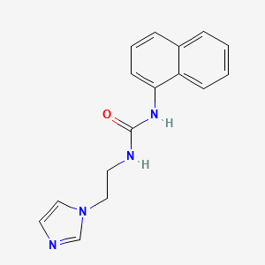 molecular formula C16H16N4O B1188101 1-[2-(1H-imidazol-1-yl)ethyl]-3-naphthalen-1-ylurea 