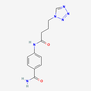 4-{[4-(1H-tetraazol-1-yl)butanoyl]amino}benzamide