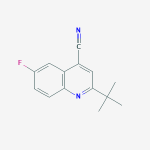 2-(Tert-butyl)-6-fluoroquinoline-4-carbonitrile