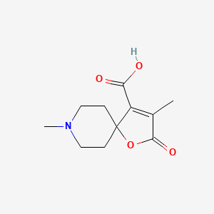 3,8-Dimethyl-2-oxo-1-oxa-8-azaspiro[4.5]dec-3-ene-4-carboxylic acid