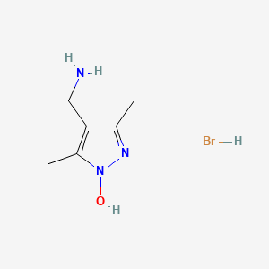 molecular formula C6H12BrN3O B11881058 4-(Aminomethyl)-3,5-dimethyl-1H-pyrazol-1-ol hydrobromide 