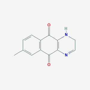 molecular formula C13H10N2O2 B11881092 7-Methyl-1,2-dihydrobenzo[g]quinoxaline-5,10-dione 