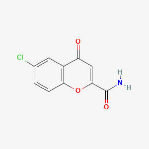 molecular formula C10H6ClNO3 B11881102 4H-1-Benzopyran-2-carboxamide, 6-chloro-4-oxo- CAS No. 33544-16-0