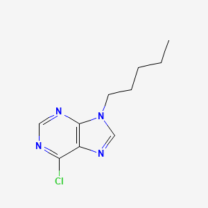 molecular formula C10H13ClN4 B11881124 6-Chloro-9-pentyl-9h-purine CAS No. 6627-31-2