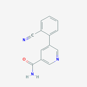 molecular formula C13H9N3O B11881135 5-(2-Cyanophenyl)nicotinamide CAS No. 1346691-51-7