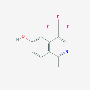 molecular formula C11H8F3NO B11881152 1-Methyl-4-(trifluoromethyl)isoquinolin-6-OL CAS No. 388076-73-1