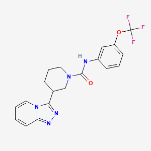 molecular formula C19H18F3N5O2 B1188117 3-[1,2,4]triazolo[4,3-a]pyridin-3-yl-N-[3-(trifluoromethoxy)phenyl]-1-piperidinecarboxamide 