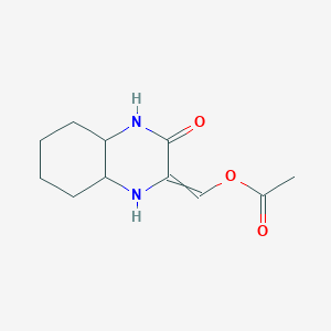 (3-Oxo-1,4,4a,5,6,7,8,8a-octahydroquinoxalin-2-ylidene)methyl acetate