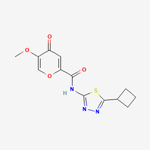 N-(5-cyclobutyl-1,3,4-thiadiazol-2-yl)-5-methoxy-4-oxo-4H-pyran-2-carboxamide