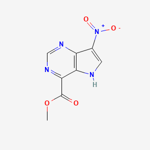 methyl 7-nitro-5H-pyrrolo[3,2-d]pyrimidine-4-carboxylate