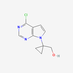 molecular formula C10H10ClN3O B11881236 (1-(4-Chloro-7H-pyrrolo[2,3-D]pyrimidin-7-YL)cyclopropyl)methanol 