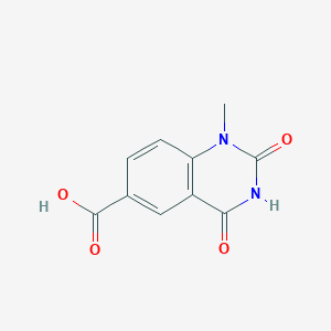 molecular formula C10H8N2O4 B11881253 1-Methyl-2,4-dioxo-1,2,3,4-tetrahydroquinazoline-6-carboxylic acid 