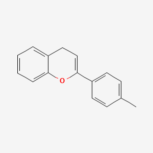 molecular formula C16H14O B11881311 2-(4-Methylphenyl)-4H-1-benzopyran CAS No. 66715-21-7