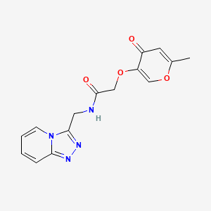 2-[(6-methyl-4-oxo-4H-pyran-3-yl)oxy]-N-([1,2,4]triazolo[4,3-a]pyridin-3-ylmethyl)acetamide
