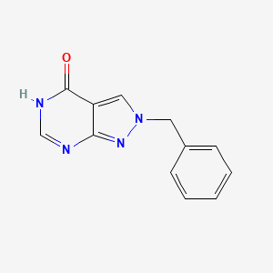 molecular formula C12H10N4O B11881332 2-Benzyl-1H-pyrazolo[3,4-d]pyrimidin-4(2H)-one CAS No. 107640-95-9