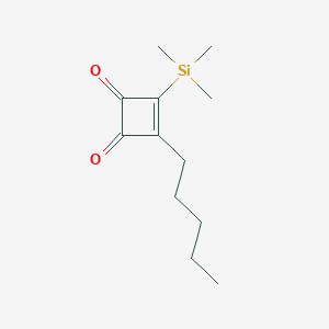 3-Cyclobutene-1,2-dione, 3-pentyl-4-(trimethylsilyl)-