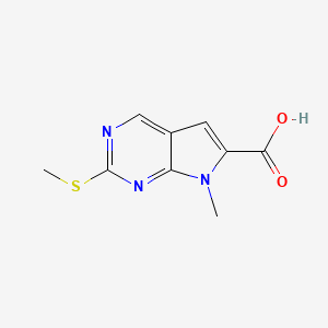 7-methyl-2-(methylthio)-7H-pyrrolo[2,3-d]pyrimidine-6-carboxylic acid