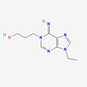 3-(9-Ethyl-6-imino-6,9-dihydro-1H-purin-1-yl)propan-1-ol