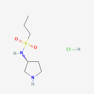 molecular formula C7H17ClN2O2S B11881428 (R)-N-(pyrrolidin-3-yl)propane-1-sulfonamide hydrochloride 