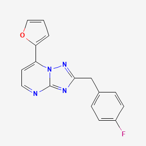 molecular formula C16H11FN4O B1188144 2-(4-Fluorobenzyl)-7-(2-furyl)[1,2,4]triazolo[1,5-a]pyrimidine 