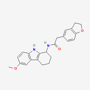 molecular formula C23H24N2O3 B1188150 2-(2,3-Dihydro-1-benzofuran-5-YL)-N-(6-methoxy-2,3,4,9-tetrahydro-1H-carbazol-1-YL)acetamide 