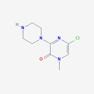 molecular formula C9H13ClN4O B11881513 5-Chloro-1-methyl-3-(piperazin-1-yl)pyrazin-2(1H)-one 