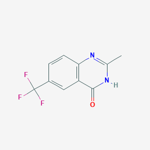 molecular formula C10H7F3N2O B11881518 2-Methyl-6-(trifluoromethyl)quinazolin-4(3H)-one 