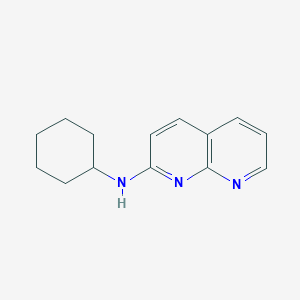 molecular formula C14H17N3 B11881525 N-Cyclohexyl-1,8-naphthyridin-2-amine CAS No. 87535-62-4