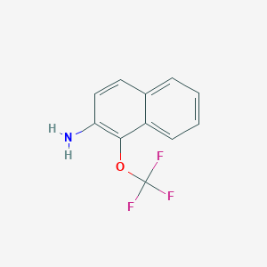 molecular formula C11H8F3NO B11881530 1-(Trifluoromethoxy)naphthalen-2-amine 