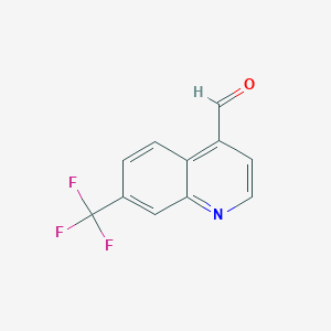 molecular formula C11H6F3NO B11881566 7-(Trifluoromethyl)quinoline-4-carbaldehyde CAS No. 89446-68-4