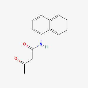 molecular formula C14H13NO2 B11881598 Butanamide, N-1-naphthalenyl-3-oxo- CAS No. 86-83-9