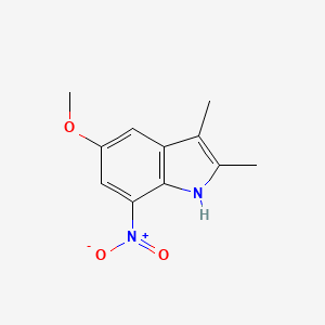 molecular formula C11H12N2O3 B11881634 5-Methoxy-2,3-dimethyl-7-nitro-1H-indole 