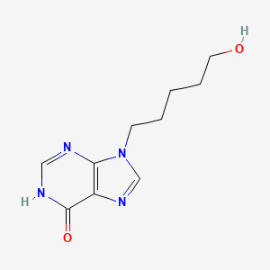 molecular formula C10H14N4O2 B11881655 9-(5-Hydroxypentyl)-3,9-dihydro-6h-purin-6-one CAS No. 7292-60-6