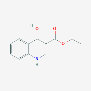 molecular formula C12H15NO3 B11881723 Ethyl 4-hydroxy-1,2,3,4-tetrahydroquinoline-3-carboxylate 