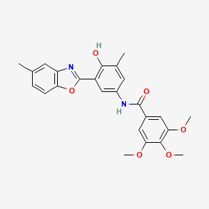 N-[4-hydroxy-3-methyl-5-(5-methyl-1,3-benzoxazol-2-yl)phenyl]-3,4,5-trimethoxybenzamide