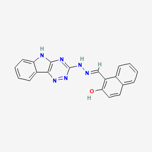 molecular formula C20H14N6O B1188174 2-hydroxy-1-naphthaldehyde 5H-[1,2,4]triazino[5,6-b]indol-3-ylhydrazone 
