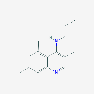 molecular formula C15H20N2 B11881754 4-Quinolinamine, 3,5,7-trimethyl-N-propyl- CAS No. 61563-48-2