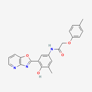 molecular formula C22H19N3O4 B1188177 N-(4-hydroxy-3-methyl-5-[1,3]oxazolo[4,5-b]pyridin-2-ylphenyl)-2-(4-methylphenoxy)acetamide 