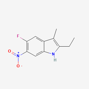 2-Ethyl-5-fluoro-3-methyl-6-nitro-1H-indole