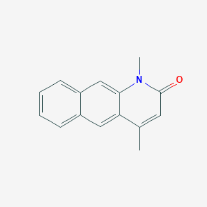 molecular formula C15H13NO B11881791 1,4-Dimethylbenzo[g]quinolin-2(1H)-one 